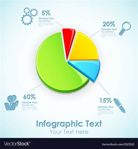 Infographic pie chart Royalty Free Vector Image