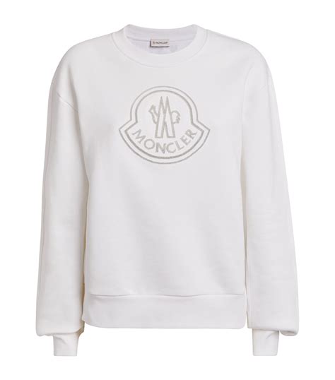 Womens Moncler white Logo Patch Sweatshirt | Harrods # {CountryCode}