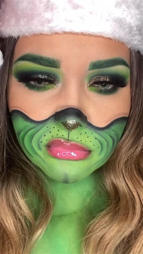 Glam Grinch Makeup Tutorial #grinch #grinchmakeup #grinchmakeuptutorial | Christmas makeup ...