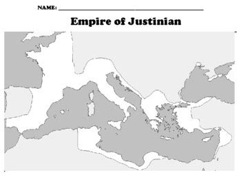 Justinian Empire Map (Blank) by Northeast Education | TPT