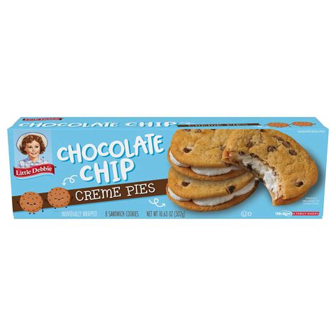 Little Debbie Family Pack Chocolate Chip Creme Pies Snack Cakes, 10.63 ...