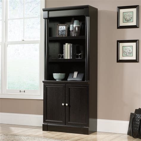 15 Ideas of Black Bookcases with Doors