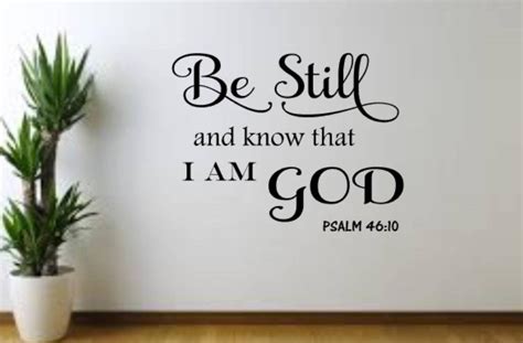 Be Still and know that I am God vinyl decal Wall Decal Home | Etsy