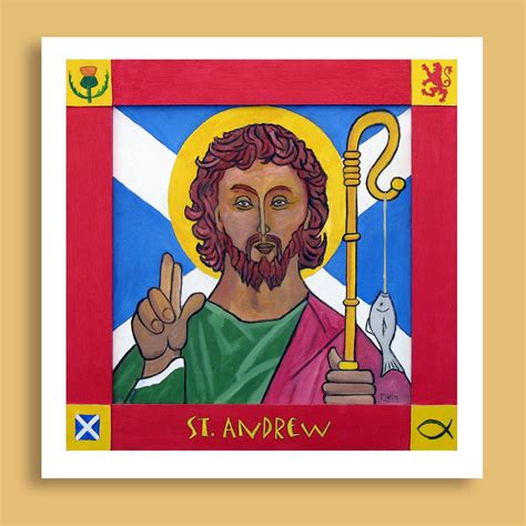 Saint Andrew - Patron Saint of Scotland - print or cards | Patron saints, Saints, St andrews ...