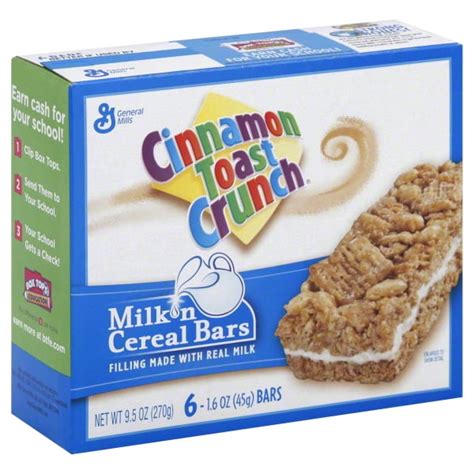 Cinnamon Toast Crunch Milk 'n Cereal Bars, 1.6 oz, 6 count - Walmart.com - Walmart.com