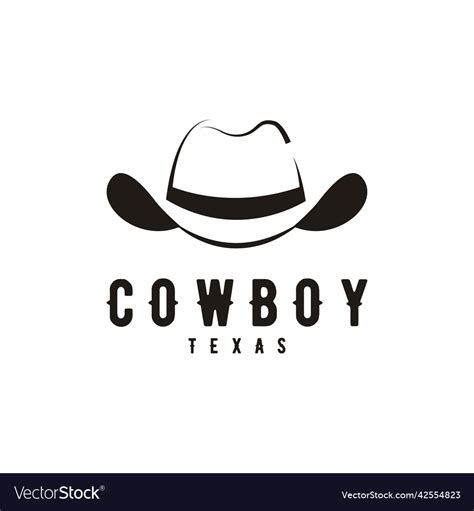 Cowboy hat logo icon clip art Royalty Free Vector Image