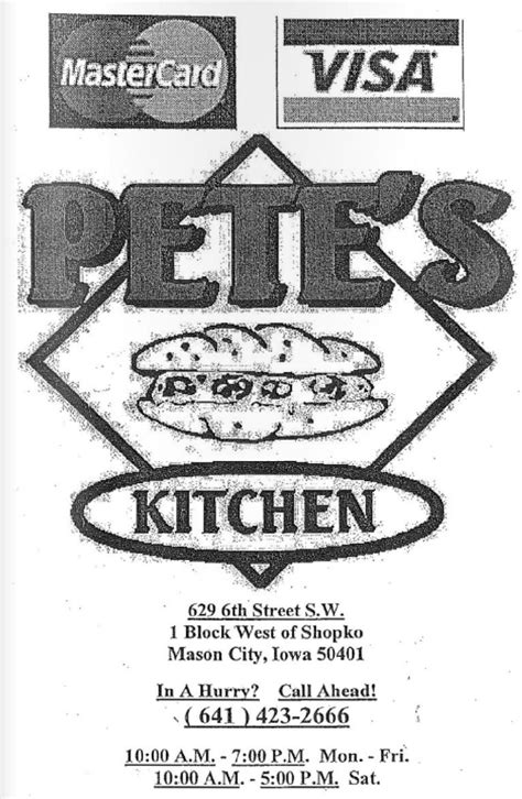 Pete's Kitchen Menu by Globe Gazette - Issuu