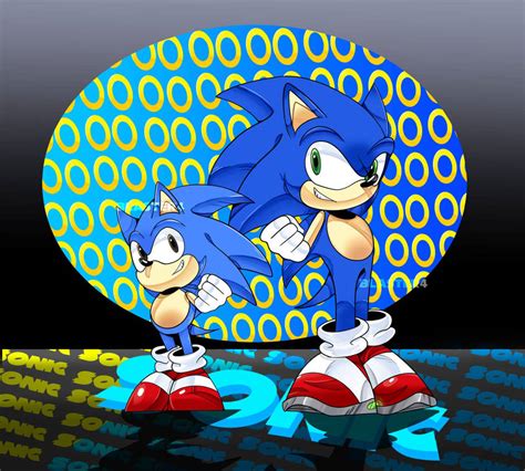 Classic and modern Sonic by B1aster4 on DeviantArt