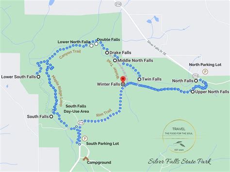 Silver Falls State Park Attractions Map | Travel The Food For The Soul