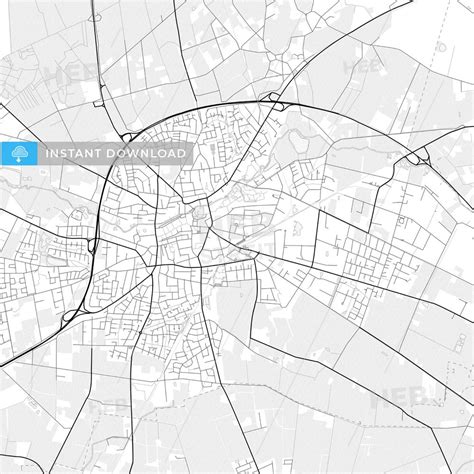 Vector PDF map of Cloppenburg, Germany - HEBSTREITS Sketches | Map, Map vector, Printable maps