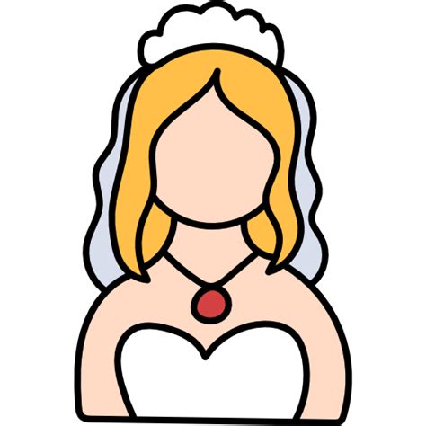 Bride Hand Drawn Color icon