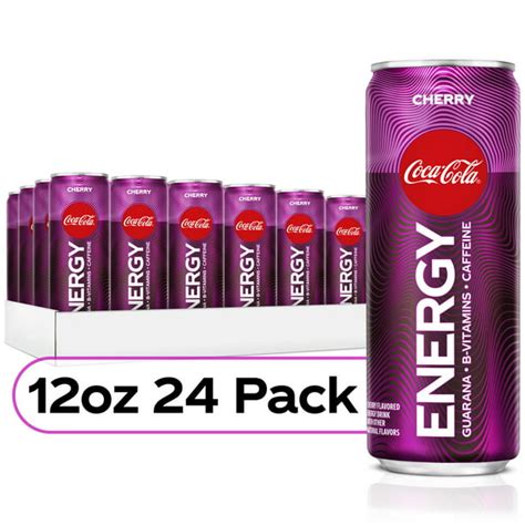 Cherry Coke Energy, Cherry Coca-Cola Flavored Energy Drinks With Vitamin B6, Vitamin B3 ...