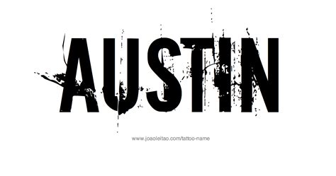 Austin Name Tattoo Designs