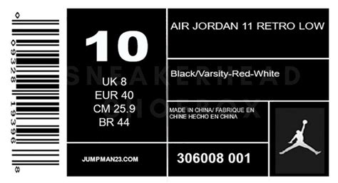 Jordan Shoe Box Label at Walter Brewer blog