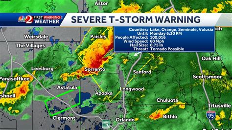 Kellianne Klass WESH on Twitter: "We're still tracking the Severe Thunderstorm Warning for ...