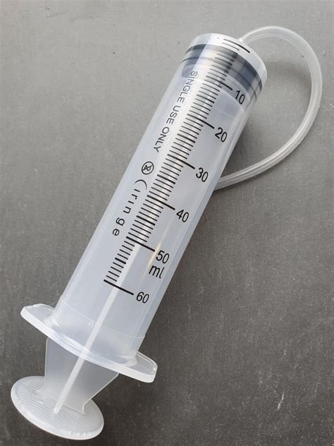 50ml Syringe with silicone tubing. - H Jones Engineering