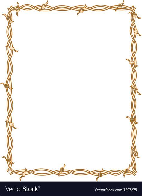 Barbed wire border Royalty Free Vector Image - VectorStock