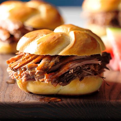 Pulled Brisket Sandwiches Recipe | Taste of Home