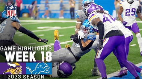 Minnesota Vikings vs. Detroit Lions | 2023 Week 18 Game Highlights ...