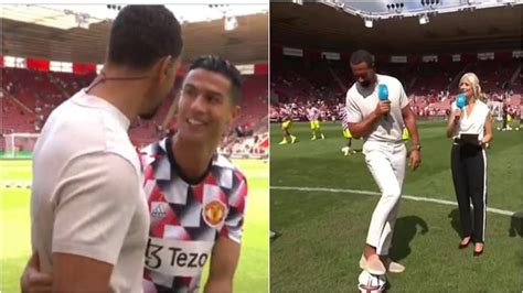 Delightful Moment as Cristiano Ronaldo Pranks Ex Teammate Rio Ferdinand on Live TV