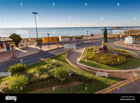 Seafront promenade beaches Fuengirola Malaga Andalusia Spain Stock ...