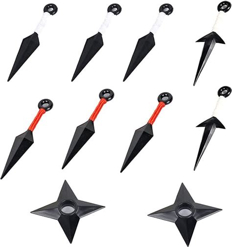 Amazon.com: BMARLF Ninja Cosplay Kunai Set 10 Pcs Props Plastic Ninja ...