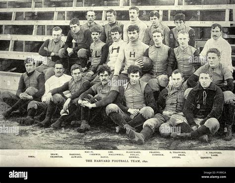 The Harvard Football Team, 1890 Stock Photo - Alamy