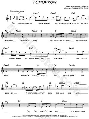 "Tomorrow" from 'Annie' Sheet Music - Download & Print