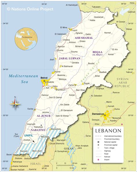 Beirut, Lebanon map, Map