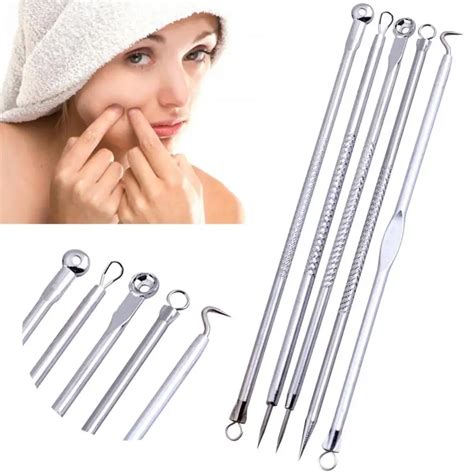 4pcs/1 set stainless steel blackhead pimples acne needle tool facial care tool dropshipping ...