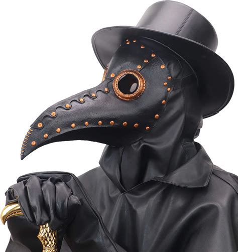 NECHARI Steampunk Plague Doctor Bird Beak Mask Plague DR Halloween Costume Masquerade Masks ...