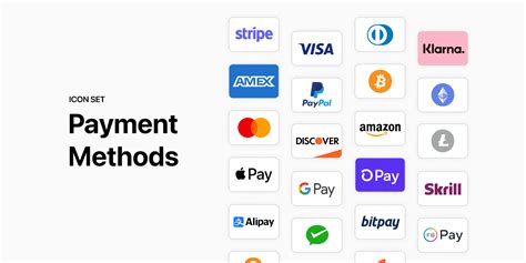 Credit Cards and Payment Methods Icons | Figma