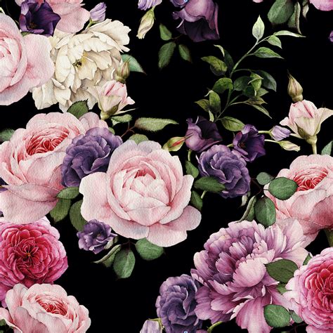 Black Vintage Floral Wallpapers - Top Free Black Vintage Floral Backgrounds - WallpaperAccess