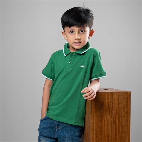 Kids Polo Shirt (Green) – AIO Mart