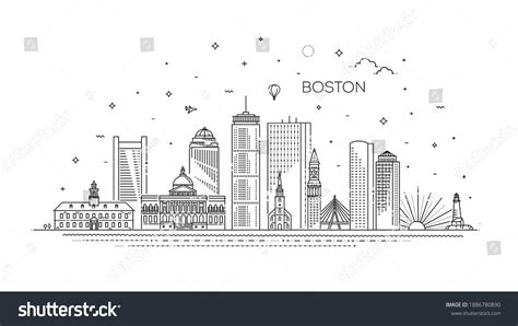 Cityscape Building Line Art Illustration Design Stock Illustration 1886780890 | Shutterstock