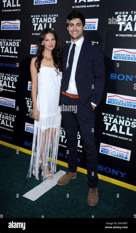 Esther Kim and Matthew Daddario attending the "When The Game Stands Tall" world premiere held at ...