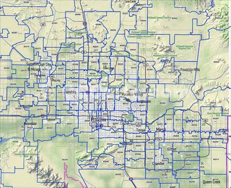 Maricopa County Zip Code Map Pdf