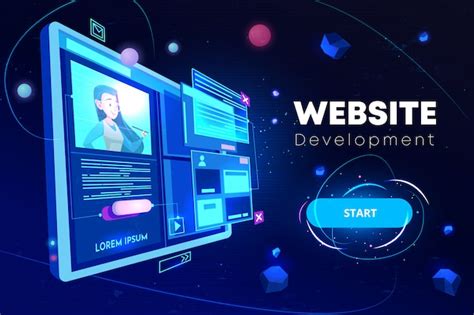 Free Vector | Website development banner