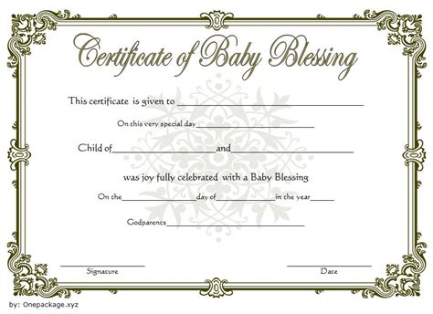 Best Christian Certificate Template in 2021 | Baby blessing, Free baby stuff, Baby dedication ...