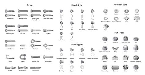 36 Types of Screws and Screw Heads (Ultimate Chart & Guide) in 2020 | Interior design software ...