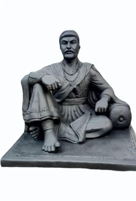 Dark Grey 4.8ft FRP Chhatrapati Sambhaji Maharaj Statue, For Decoration ...