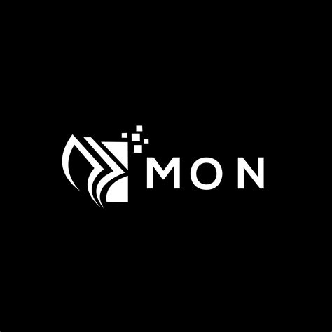 MON credit repair accounting logo design on BLACK background. MON ...