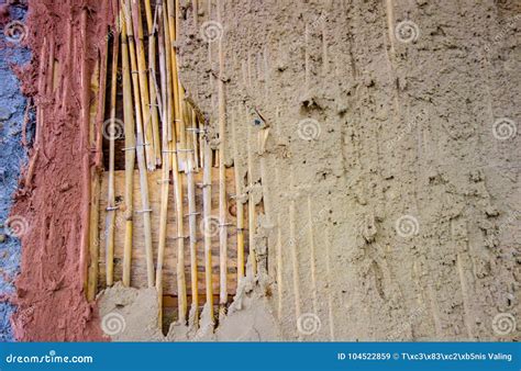 Natural Building with Reed Mat Stock Image - Image of connecting ...