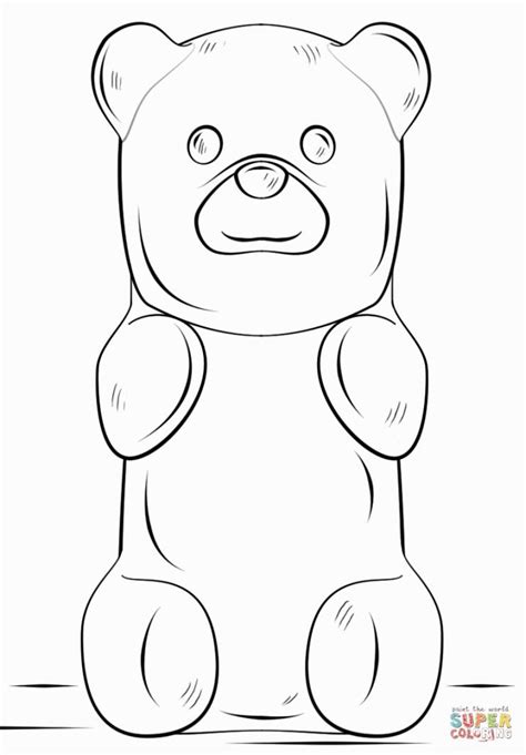 Gummy Bear Coloring Page | Bear coloring pages, Bear art, Gummy bears