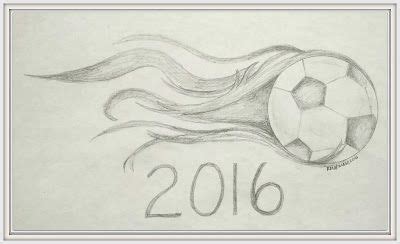 a drawing of a soccer ball with the number 2016 written on it and long hair blowing in the wind