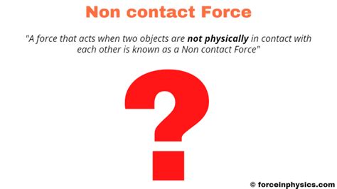 What is non-contact force - Force in Physics