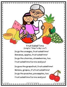 Nutrition: Songs & Rhymes | Fruit song, Preschool songs, Kids nutrition