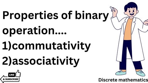 Properties of binary operation commutativity and associativity with examples in Hindi - YouTube