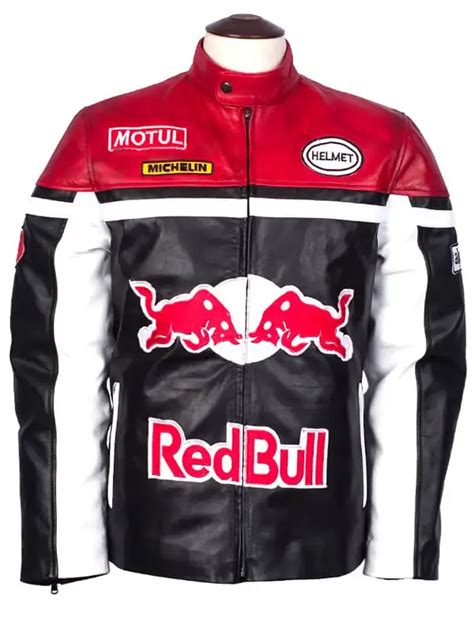 Red Bull Racing Leather Jacket - Where Fashion Dreams Come True