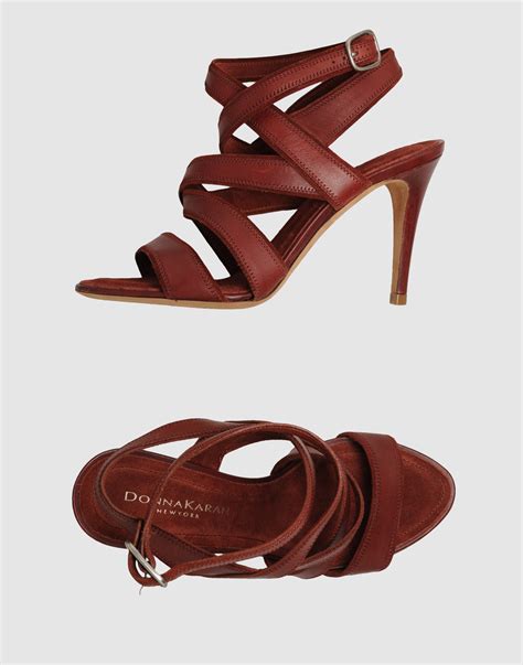 Donna Karan New York Donna Karan - High-heeled Sandals in (maroon) | Lyst